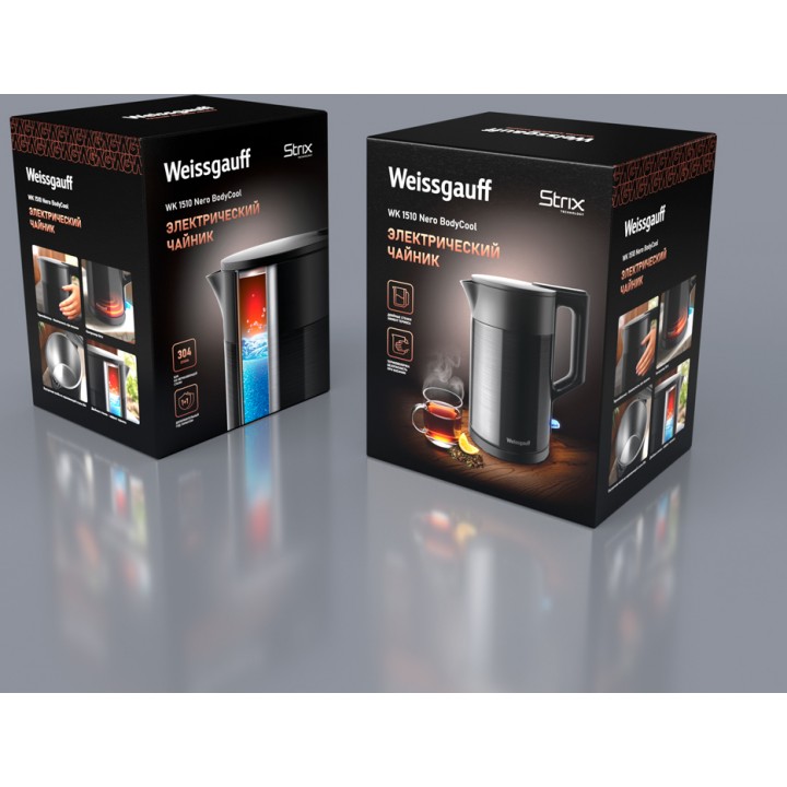 Фото Alt Чайник электрический Weissgauff  WK 1510 Nero BodyCool - 16