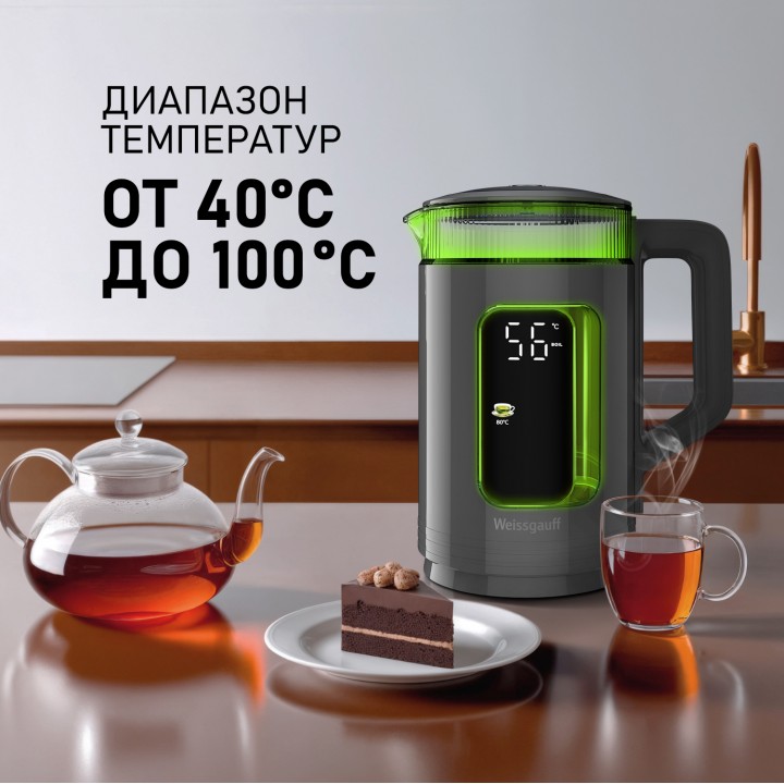 Фото Alt Чайник электрический Weissgauff  WK 1520 Dt Touch BodyCool - 9