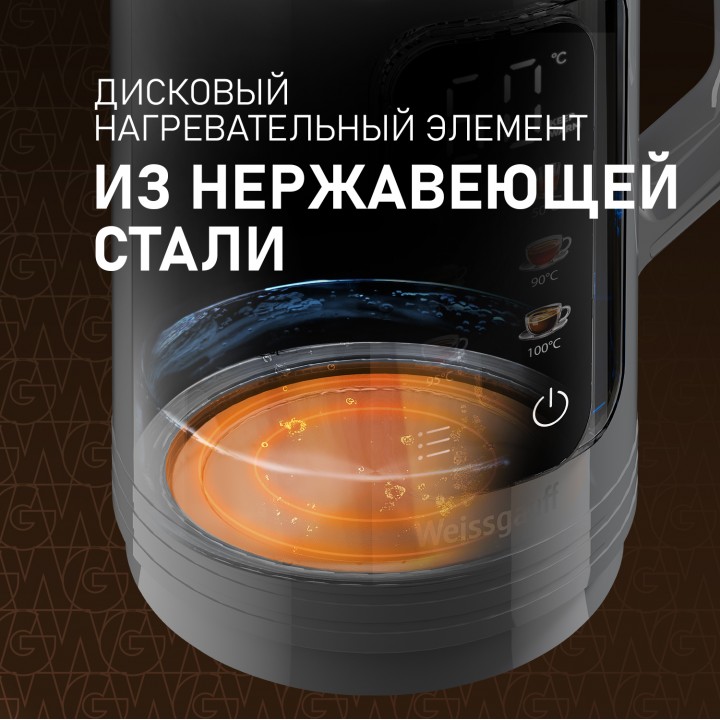 Фото Alt Чайник электрический Weissgauff  WK 1520 Dt Touch BodyCool - 15