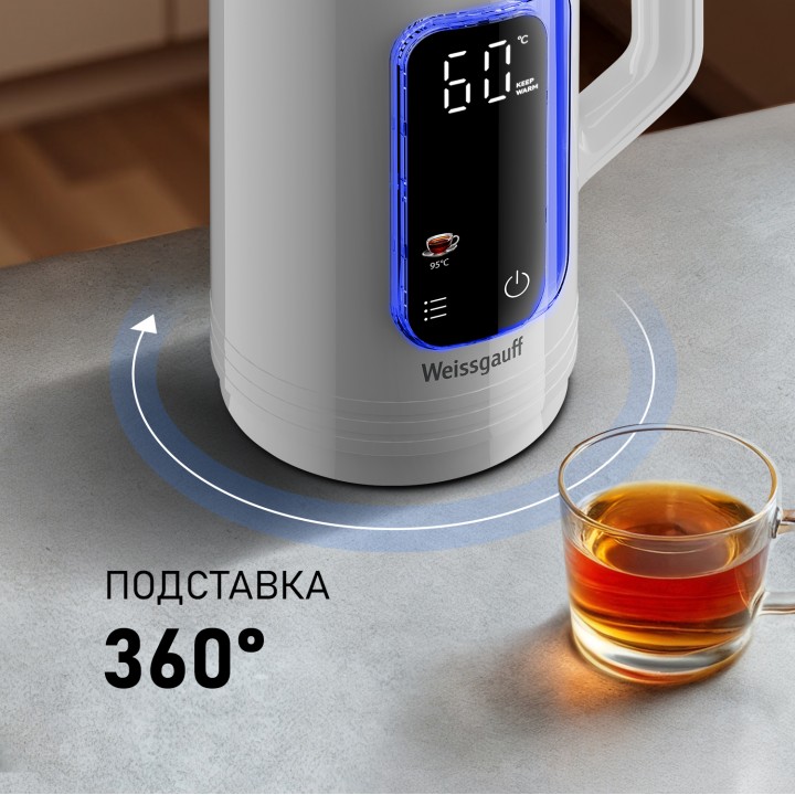 Фото Title Чайник электрический Weissgauff WK 1520 Dw Touch BodyCool - 18 Фото Alt Чайник электрический Weissgauff WK 1520 Dw Touch BodyCool - 18
