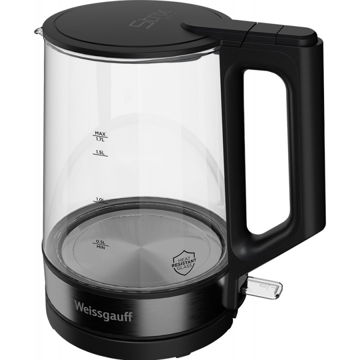 Фото Alt Чайник электрический Weissgauff  WK 1700 EcoGlass Nero - 14