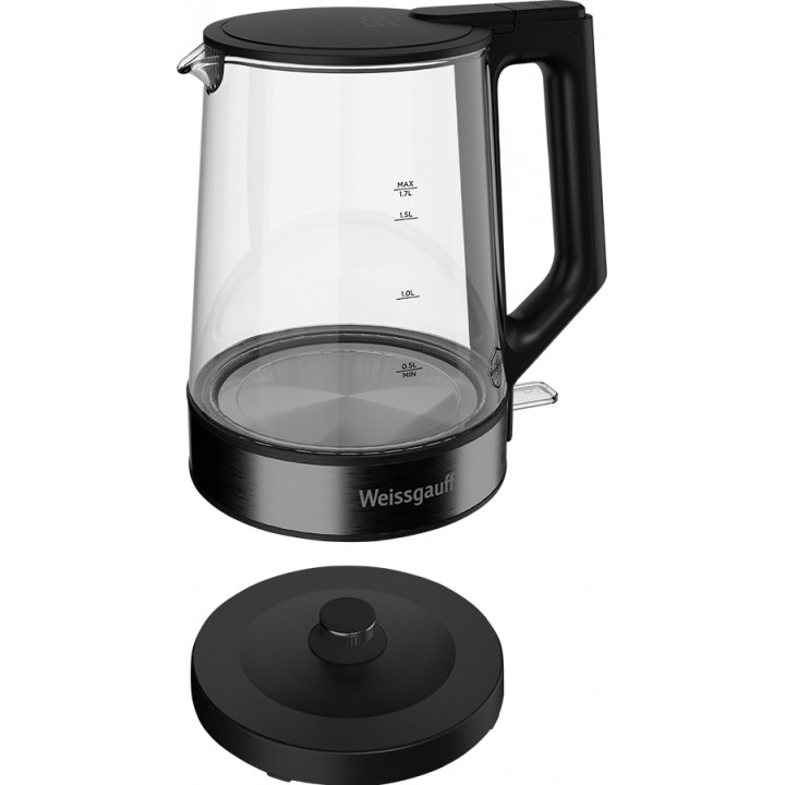 Фото Alt Чайник электрический Weissgauff  WK 1700 EcoGlass Nero - 16