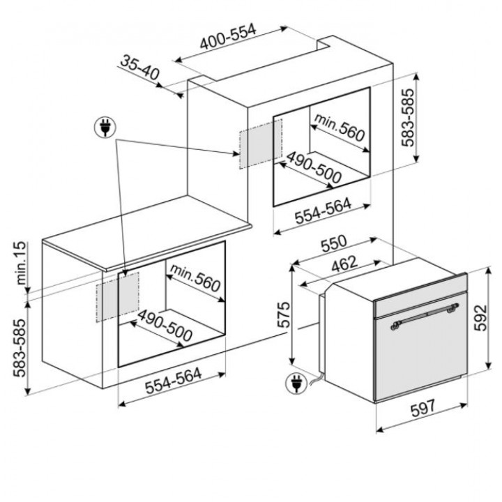 Фото Alt Духовой шкаф Smeg SFP750AOPZ - 4
