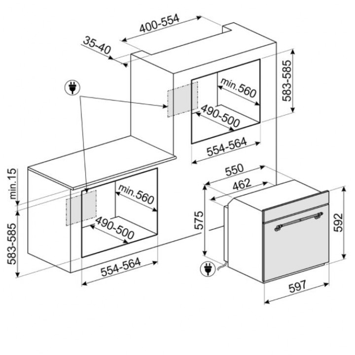 Фото Alt Духовой шкаф Smeg SFP750POPZ - 5