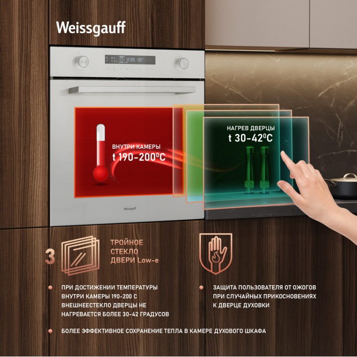 Фото Alt Духовой шкаф Weissgauff  EOM 751 PDW - 3
