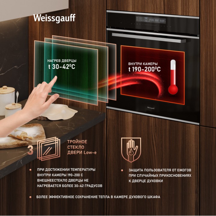 Фото Alt Духовой шкаф Weissgauff  EOM 791 SDBSX - 2