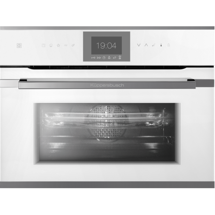 Компактный духовой шкаф с микроволнами Kuppersbusch CBM 6550.0 W3 Silver Chrome