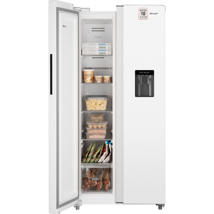 Фото Alt Отдельностоящий холодильник с инвертором и подачей воды Weissgauff  WSBS 600 W NoFrost Inverter Water Dispenser - 11