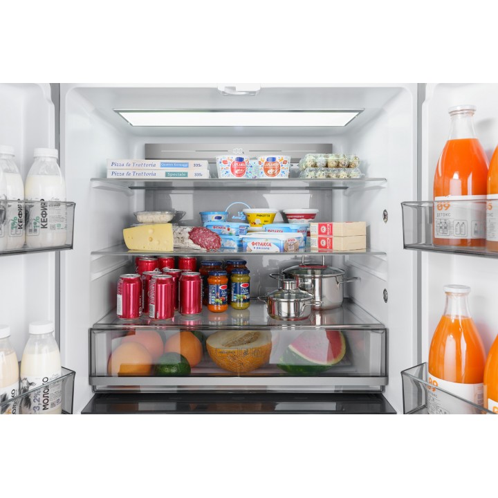 Фото Title Отдельностоящий холодильник с инвертором Weissgauff WCD 590 NoFrost Inverter Premium EcoFresh Inox Glass - 17 Фото Alt Отдельностоящий холодильник с инвертором Weissgauff WCD 590 NoFrost Inverter Premium EcoFresh Inox Glass - 17