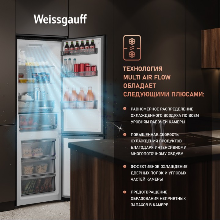 Фото Title Отдельностоящий холодильник с инвертором Weissgauff WRK 2000 Total NoFrost Inverter Rock Glass - 3 Фото Alt Отдельностоящий холодильник с инвертором Weissgauff WRK 2000 Total NoFrost Inverter Rock Glass - 3