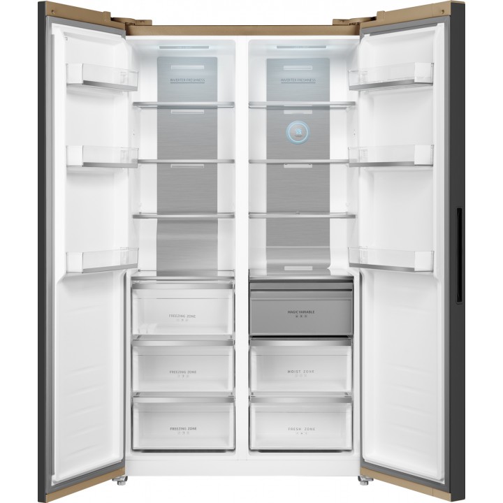 Фото Title Отдельностоящий холодильник с инвертором Weissgauff WSBS 1036 Inverter NoFrost Premium Сhampagne Glass - 16 Фото Alt Отдельностоящий холодильник с инвертором Weissgauff WSBS 1036 Inverter NoFrost Premium Сhampagne Glass - 16