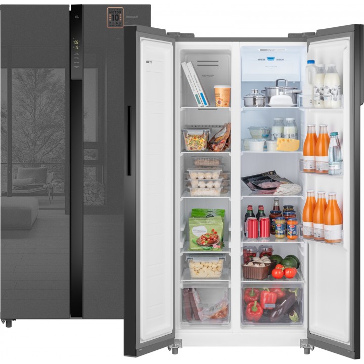 Фото Title Отдельностоящий холодильник с инвертором Weissgauff WSBS 500 Inverter NoFrost Bru Steel Glass - 10 Фото Alt Отдельностоящий холодильник с инвертором Weissgauff WSBS 500 Inverter NoFrost Bru Steel Glass - 10