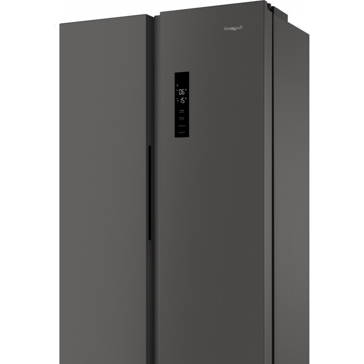 Фото Alt Отдельностоящий холодильник с инвертором Weissgauff  WSBS 500 Inverter NoFrost Dark Grey - 16