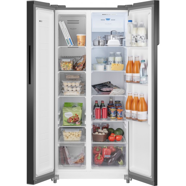 Фото Title Отдельностоящий холодильник с инвертором Weissgauff WSBS 500 Inverter NoFrost Inox Glass - 13 Фото Alt Отдельностоящий холодильник с инвертором Weissgauff WSBS 500 Inverter NoFrost Inox Glass - 13