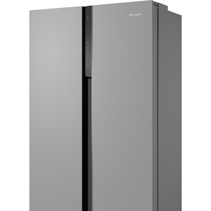 Фото Title Отдельностоящий холодильник с инвертором Weissgauff WSBS 500 Inverter NoFrost Inox Glass - 17 Фото Alt Отдельностоящий холодильник с инвертором Weissgauff WSBS 500 Inverter NoFrost Inox Glass - 17