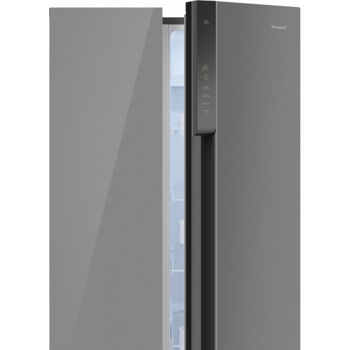 Фото Title Отдельностоящий холодильник с инвертором Weissgauff WSBS 500 Inverter NoFrost Inox Glass - 20 Фото Alt Отдельностоящий холодильник с инвертором Weissgauff WSBS 500 Inverter NoFrost Inox Glass - 20