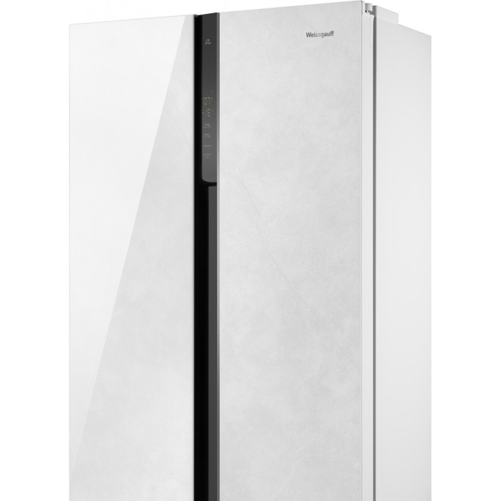 Фото Title Отдельностоящий холодильник с инвертором Weissgauff WSBS 500 Inverter NoFrost White Rock Glass - 17 Фото Alt Отдельностоящий холодильник с инвертором Weissgauff WSBS 500 Inverter NoFrost White Rock Glass - 17