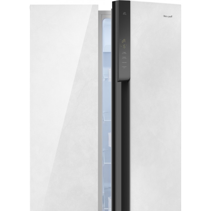Фото Title Отдельностоящий холодильник с инвертором Weissgauff WSBS 500 Inverter NoFrost White Rock Glass - 20 Фото Alt Отдельностоящий холодильник с инвертором Weissgauff WSBS 500 Inverter NoFrost White Rock Glass - 20