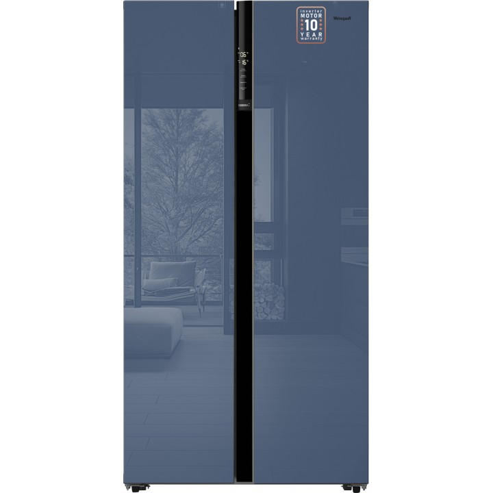 Фото Title Отдельностоящий холодильник с инвертором Weissgauff WSBS 600 NoFrost Inverter Blue Glass - 11 Фото Alt Отдельностоящий холодильник с инвертором Weissgauff WSBS 600 NoFrost Inverter Blue Glass - 11