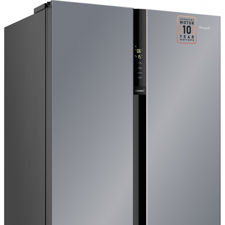 Фото Title Отдельностоящий холодильник с инвертором Weissgauff WSBS 600 NoFrost Inverter Dark Grey Glass - 19 Фото Alt Отдельностоящий холодильник с инвертором Weissgauff WSBS 600 NoFrost Inverter Dark Grey Glass - 19