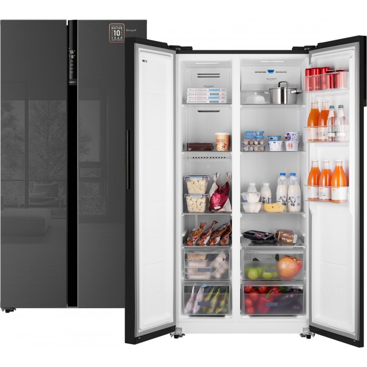Фото Title Отдельностоящий холодильник с инвертором Weissgauff WSBS 600 NoFrost Inverter Inox Glass - 10 Фото Alt Отдельностоящий холодильник с инвертором Weissgauff WSBS 600 NoFrost Inverter Inox Glass - 10