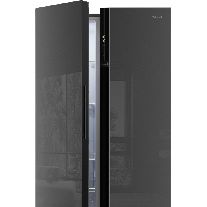 Фото Title Отдельностоящий холодильник с инвертором Weissgauff WSBS 600 NoFrost Inverter Inox Glass - 21 Фото Alt Отдельностоящий холодильник с инвертором Weissgauff WSBS 600 NoFrost Inverter Inox Glass - 21
