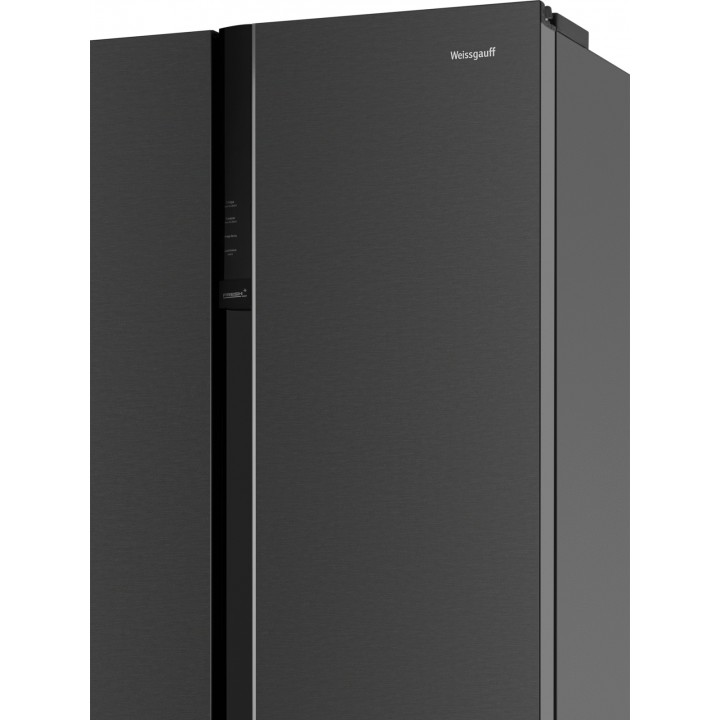 Фото Title Отдельностоящий холодильник с инвертором Weissgauff WSBS 600 NoFrost Inverter Inox Glass - 22 Фото Alt Отдельностоящий холодильник с инвертором Weissgauff WSBS 600 NoFrost Inverter Inox Glass - 22