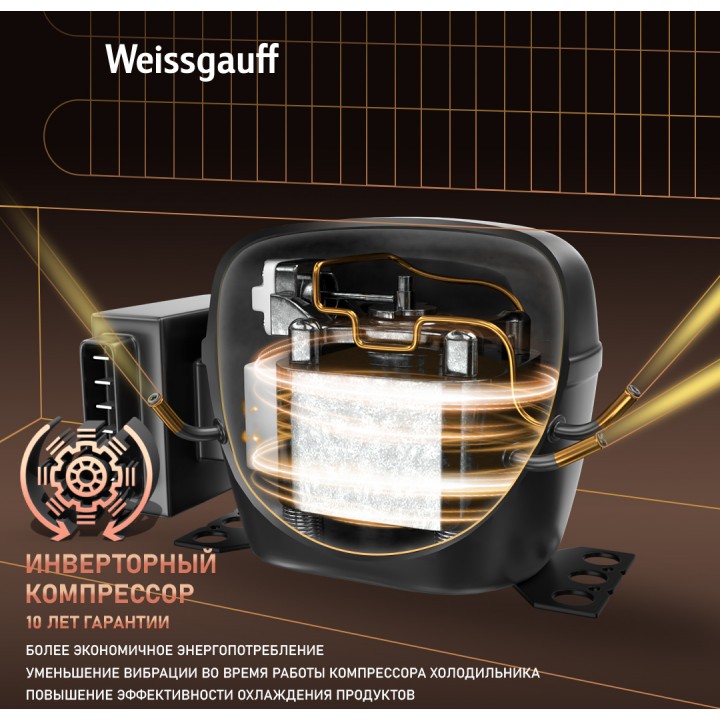Фото Title Отдельностоящий холодильник Weissgauff WFD 450 Total NoFrost Inverter Dark Grey Built-in - 4 Фото Alt Отдельностоящий холодильник Weissgauff WFD 450 Total NoFrost Inverter Dark Grey Built-in - 4