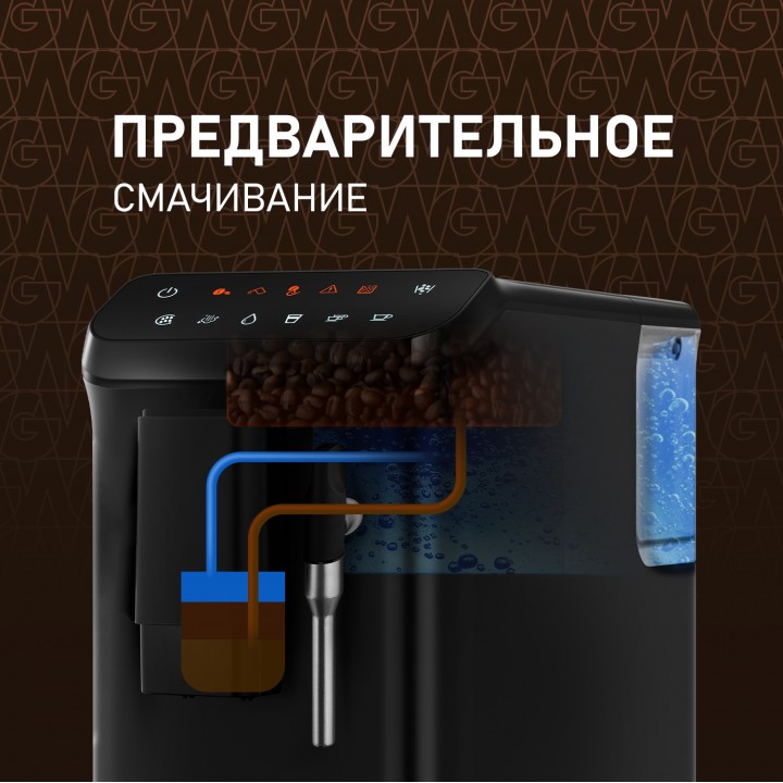 Фото Alt Кофемашина Weissgauff  WCM-225 Black Touch Cappuccino - 6