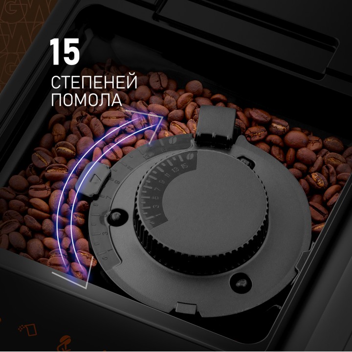 Фото Alt Кофемашина Weissgauff  WCM-225 Black Touch Cappuccino - 9