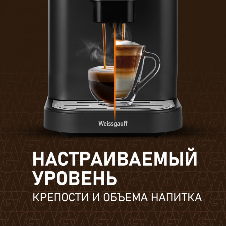 Фото Alt Кофемашина Weissgauff  WCM-325 Black Automatic Touch Cappuccino - 5