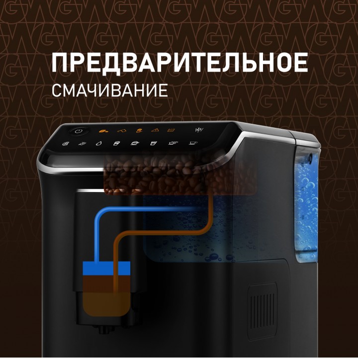 Фото Alt Кофемашина Weissgauff  WCM-325 Black Automatic Touch Cappuccino - 6