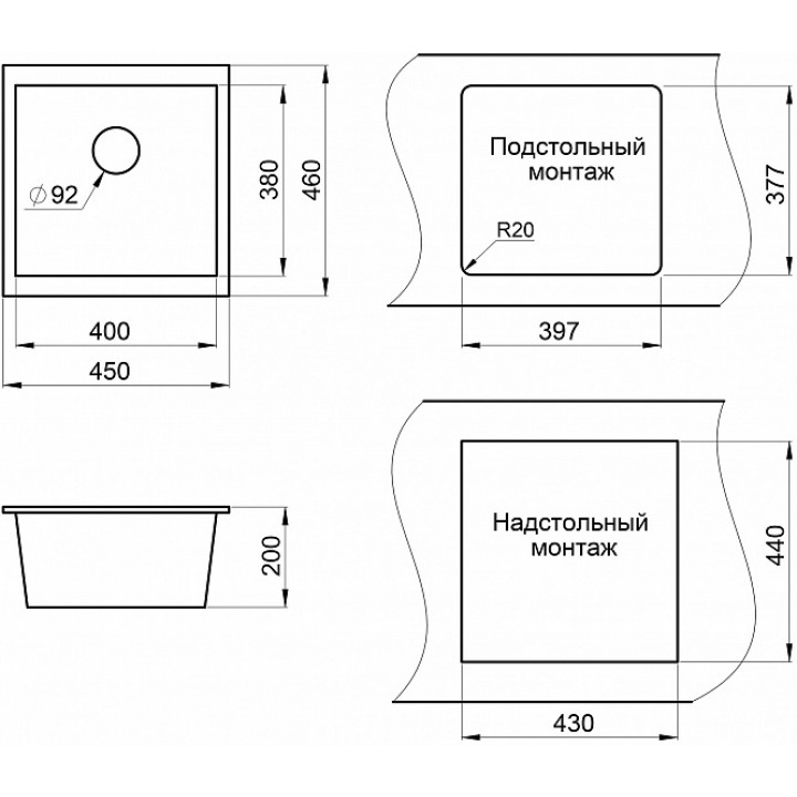Фото Alt Мойка Weissgauff  WGI 5054 - 2