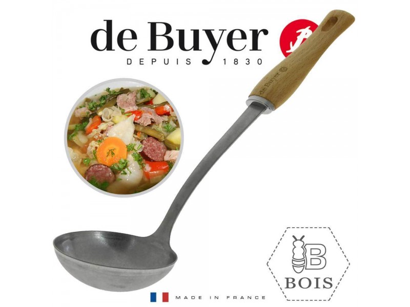 Фото Alt 2701.02 Половник De Buyer B-BOIS, брашированная нерж сталь, деревянная ручка