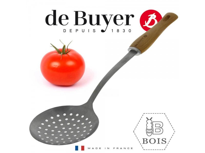 Фото Alt 2701.04 Шумовка De Buyer B-BOIS, брашированная нерж сталь, деревянная ручка