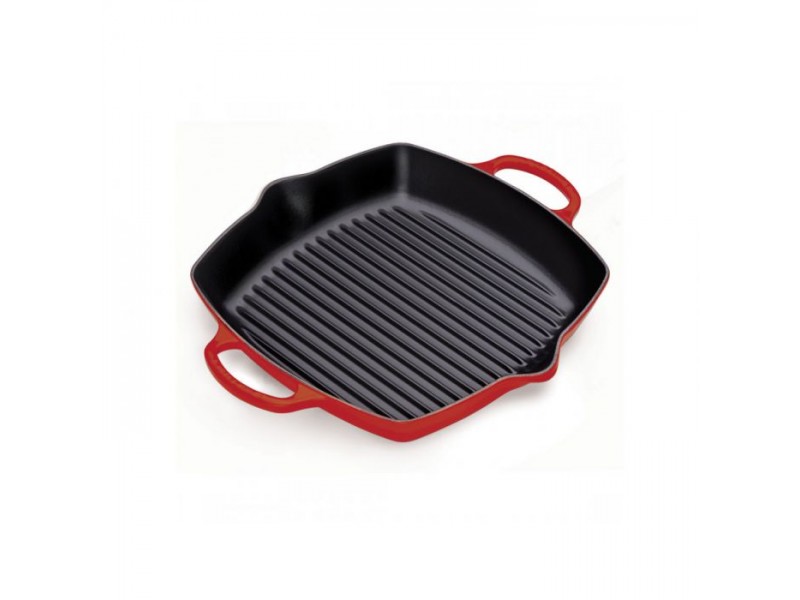 Фото Alt Гриль глубокий квадратный 30 см Вишня, Le Creuset, 20200300600422, Чугун