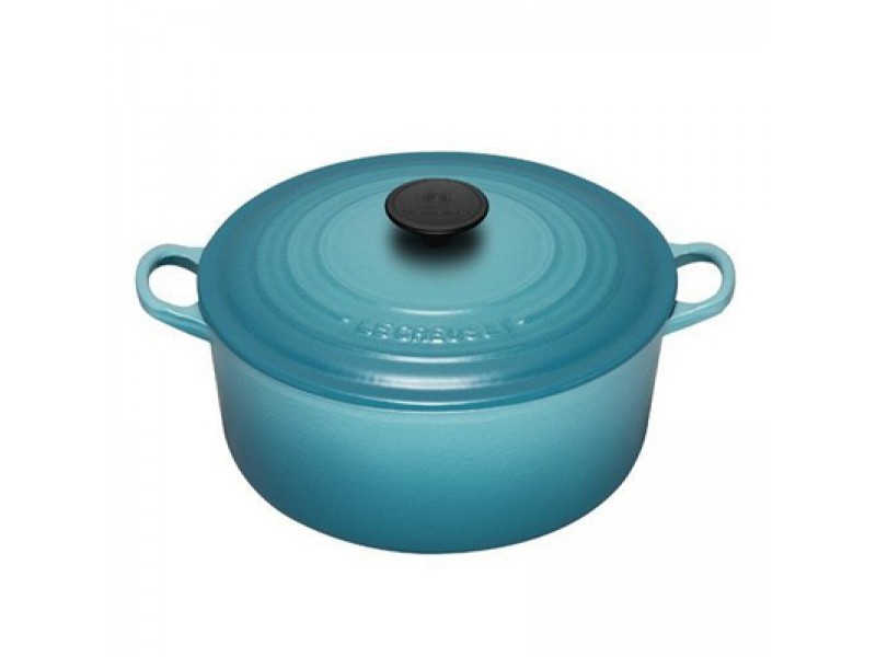 Фото Alt Кастрюля круглая 24 см Бирюза, стальная ручка, Le Creuset, 21177241702430, Чугун