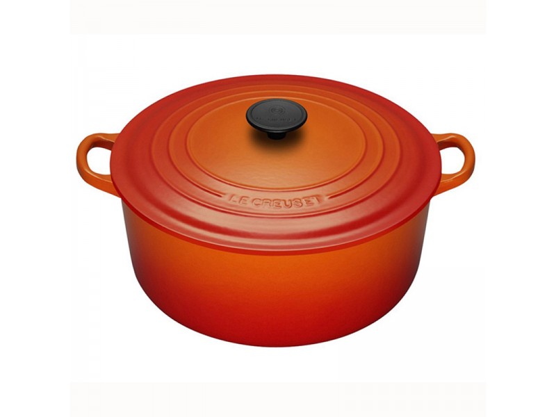 Фото Alt Кастрюля круглая 26 см Огненная лава, стальная ручка, Le Creuset, 21177260902430, Чугун