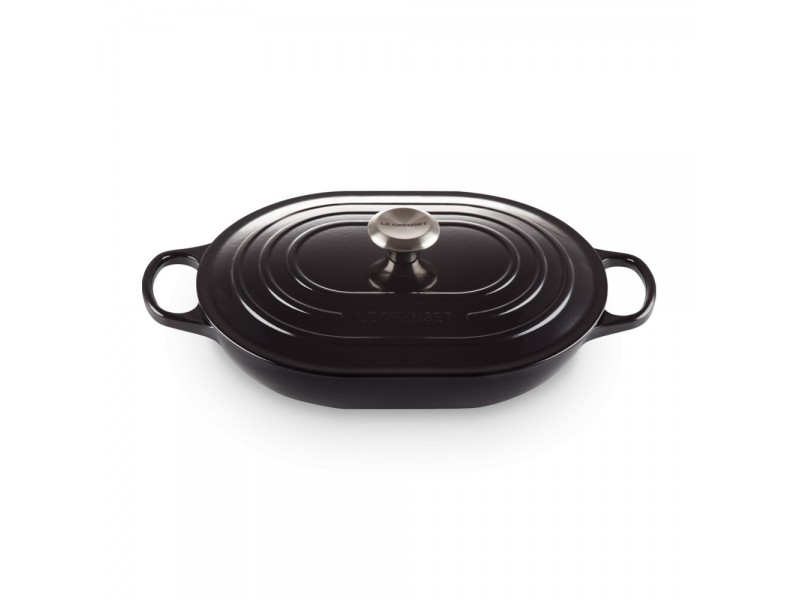 Фото Alt Кастрюля низкая Oblong 31 см Чёрный, стальная ручка, Le Creuset, 21112310000430, Чугун