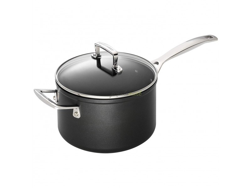 Фото Alt Ковш 18 см со стеклянной крышкой и дополнительной ручкой, Le Creuset, 96200918000000, Кованый алюминий