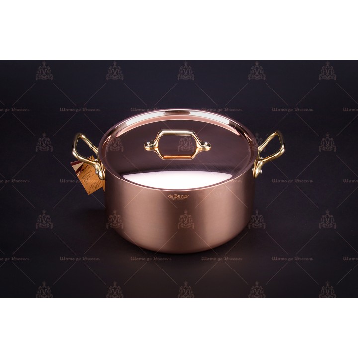 Медная кастрюля с ручкой из нержавеющей стали De Buyer 6447.20