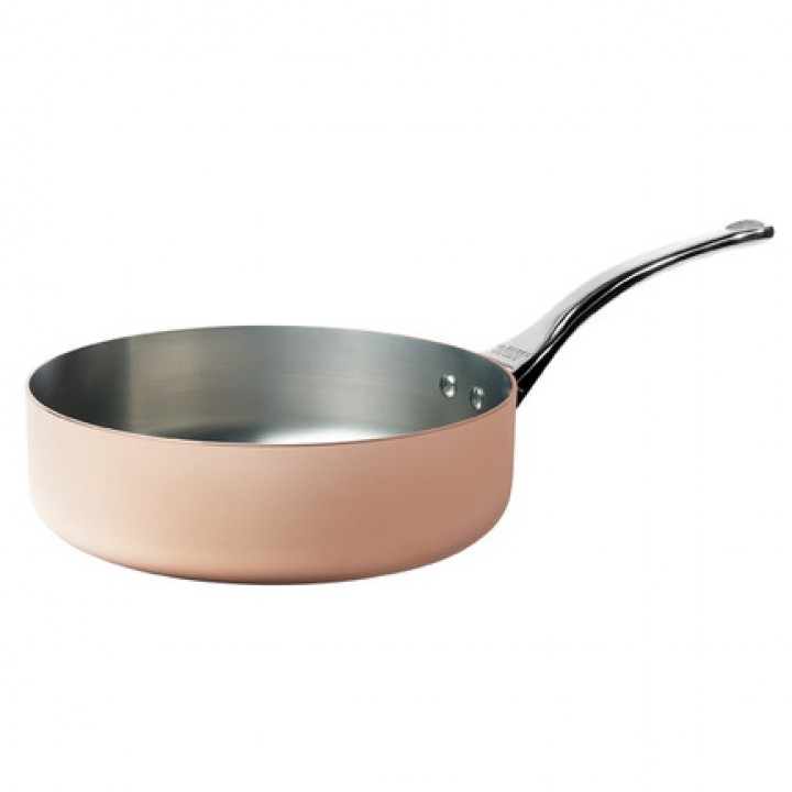 Медный сотейник, ручка литая нерж., 24 см De Buyer 6430.24 