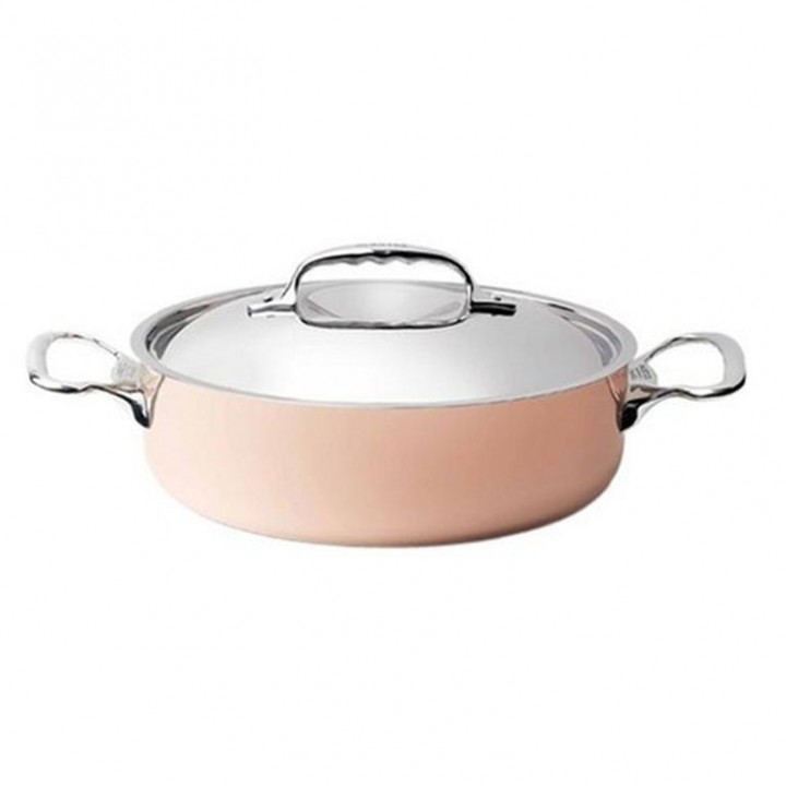 Медный сотейник с крышкой De Buyer Прима Матера, 28 см. 6441.28