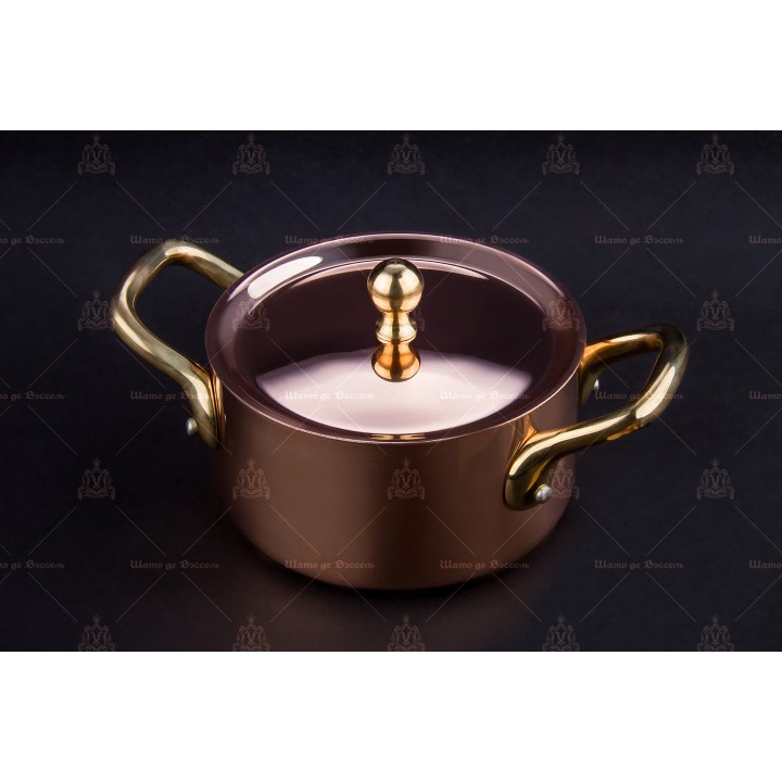 Мини кокотница с крышкой, медь De Buyer VIP 6447.10