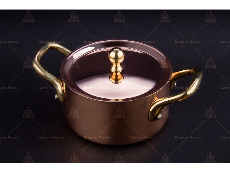 Фото Alt Мини кокотница с крышкой, медь De Buyer VIP 6447.10