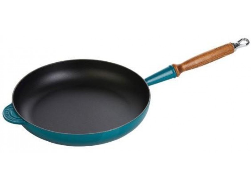 Фото Alt Сковорода с деревянной ручкой 26 см Лазурь , Le Creuset, 20058266420460, Чугун