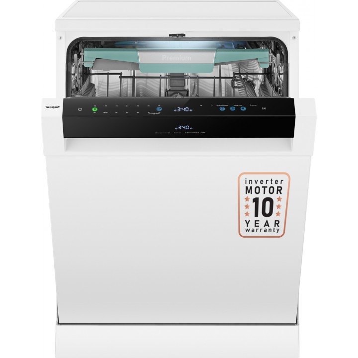 Фото Title Посудомоечная машина с авто-открыванием и инвертором Weissgauff DW 6114 Inverter Touch AutoOpen White - 12 Фото Alt Посудомоечная машина с авто-открыванием и инвертором Weissgauff DW 6114 Inverter Touch AutoOpen White - 12