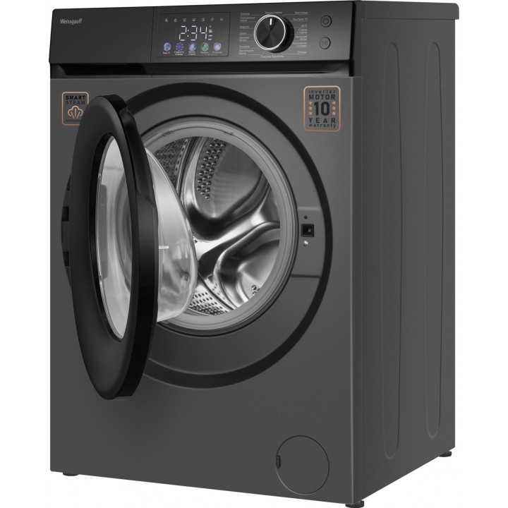Фото Title Cтиральная машина с инвертором и паром Weissgauff WM 45127 Inverter Steam Color Touch Grey - 18 Фото Alt Cтиральная машина с инвертором и паром Weissgauff WM 45127 Inverter Steam Color Touch Grey - 18