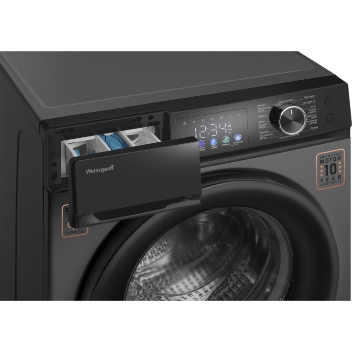 Фото Title Cтиральная машина с инвертором и паром Weissgauff WM 45127 Inverter Steam Color Touch Grey - 20 Фото Alt Cтиральная машина с инвертором и паром Weissgauff WM 45127 Inverter Steam Color Touch Grey - 20