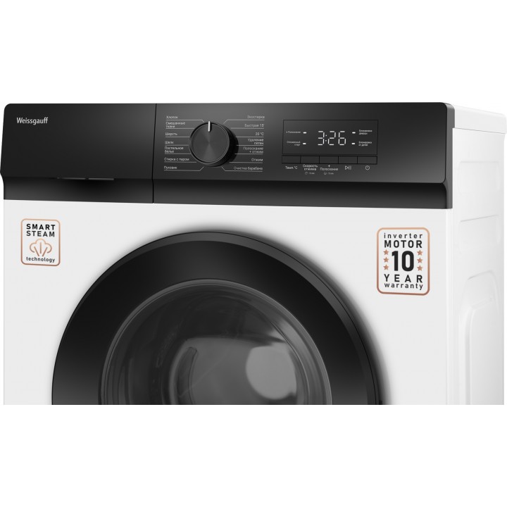 Фото Alt Cтиральная машина с инвертором и паром Weissgauff  WM 45128 Inverter Steam - 17